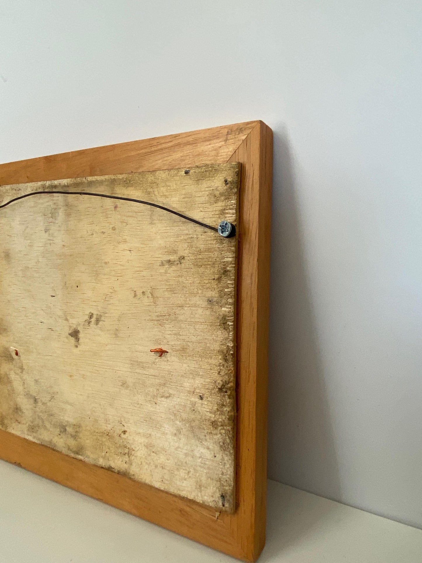 Mixed Wire Wall Tree Art on Wooden Frame- Warm Tones (stand not included) FREE SHIPPING